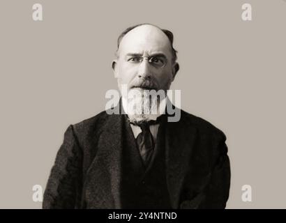 Erik Satie, 1866 – 1925 ans, compositeur et pianiste français, portrait édité numériquement selon une photographie Banque D'Images