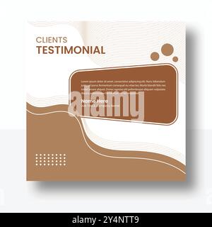 Conception de modèle de témoignage d'entreprise et mise en page des commentaires des clients. Modèle d'examen professionnel pour les clients Illustration de Vecteur