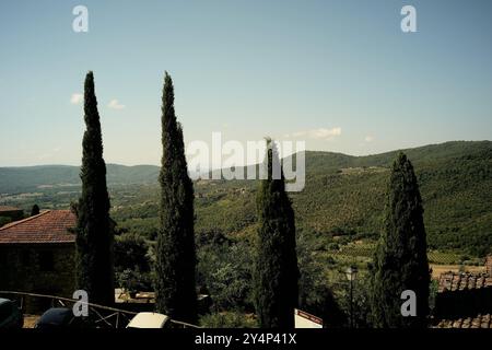 Les photos montrent une villa historique en Toscane. Banque D'Images