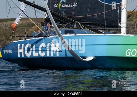 Nicolas Lunven Holcim au départ des 48 heures du défi Azimut, au large de Lorient, Ouest de la France, le 15 septembre 2024 - photo Nicolas Pehe/DPPI crédit : DPPI Media/Alamy Live News Banque D'Images