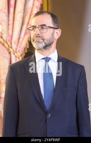 Camilo Villarino, Chef de la Maison du Roi, assiste à un déjeuner avec le Président du Guatemala Cesar Bernardo Arevalo de Leon et son épouse Sandra Torres au Palais Royal le 22 février 2024 à Madrid, Espagne. Banque D'Images