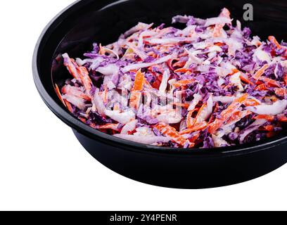 Salade de chou rouge. coleslaw dans un bol. Banque D'Images