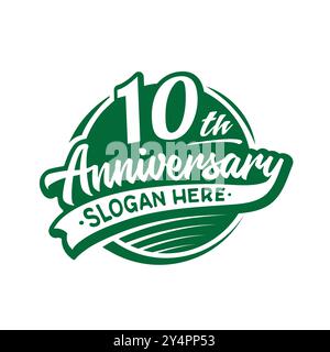 modèle de conception anniversaire de 10 ans. Vecteur et illustration. 10ème logo. Illustration de Vecteur