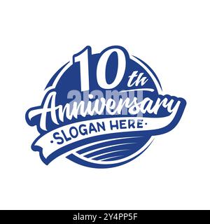 modèle de conception anniversaire de 10 ans. Vecteur et illustration. 10ème logo. Illustration de Vecteur