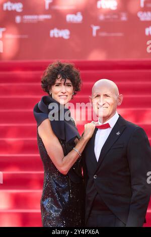 Natalia Lopez, Modesto Lomba assiste au tapis rouge des Fashion Academy Awards à la Bibliothèque nationale le 13 juin 2024 à Madrid, en Espagne. Banque D'Images