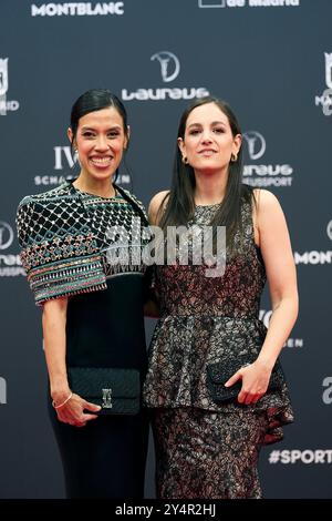 Nicol David participe aux Laureus World Sports Awards Madrid 2024 - tapis rouge au Palacio de Cibeles le 22 avril 2024 à Madrid, Espagne. Banque D'Images