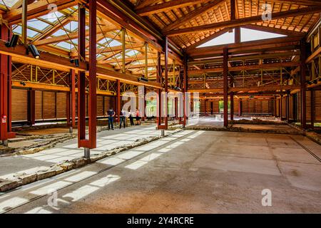 AQUILÉE, ITALIE – 2 JUIN 2024 : Domus de Tito Macro, l'une des plus grandes ruines résidentielles romaines du nord de l'Italie. Cette ancienne maison offre insig Banque D'Images