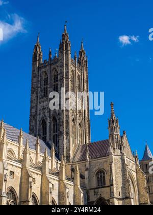 Tour Bell Harry, Cathédrale de Canterbury, Canterbury, Kent, Angleterre, UK, GB. Banque D'Images