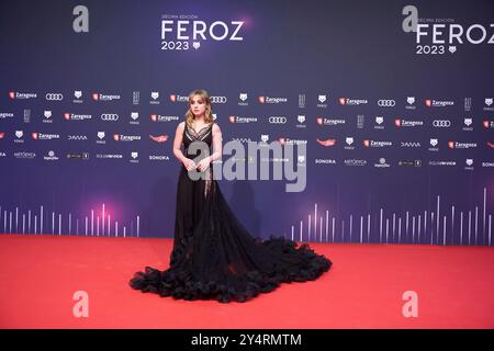 Clara Galle assiste aux Feroz Awards 2023 - tapis rouge à l'Auditorium le 28 janvier 2023 à Saragosse, Espagne. Banque D'Images