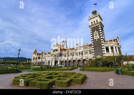 Gare de Dunedin à Dunedin, sur l'île du Sud de la Nouvelle-Zélande Banque D'Images