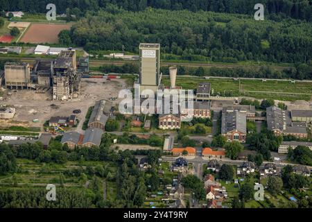 Ancienne mine de Lippe sur Egonstrasse à Herten Westerholt. Rhénanie du Nord-Westphalie, Allemagne, Europe Banque D'Images