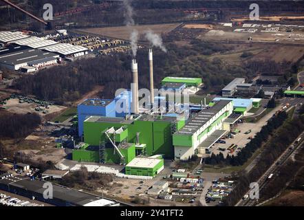 Usine d'incinération de déchets à Herten, Rhénanie du Nord-Westphalie RZR Banque D'Images