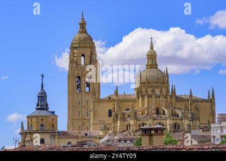 Cathédrale de Ségovie, une cathédrale catholique de style gothique à Ségovie, Espagne, Europe Banque D'Images