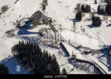 Georg saut à ski à Winterberg Banque D'Images