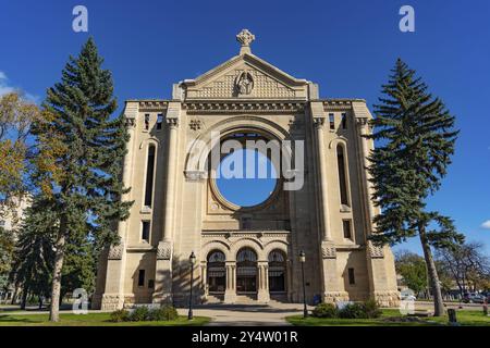 Cathédrale Saint-Boniface à Winnipeg, Canada, Amérique du Nord Banque D'Images