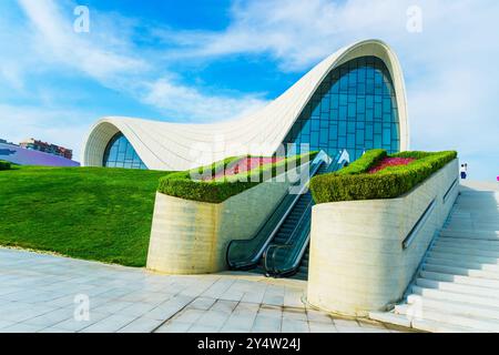 Centre Heydar Aliyev. Bakou, Azerbaïdjan. Banque D'Images