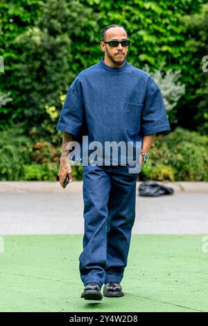 Marina Bay, Singapour, 19 septembre 2024, Lewis Hamilton, du Royaume-Uni, concourt pour Mercedes F1. The Build Up, manche 18 du championnat de formule 1 2024. Crédit : Michael Potts/Alamy Live News Banque D'Images