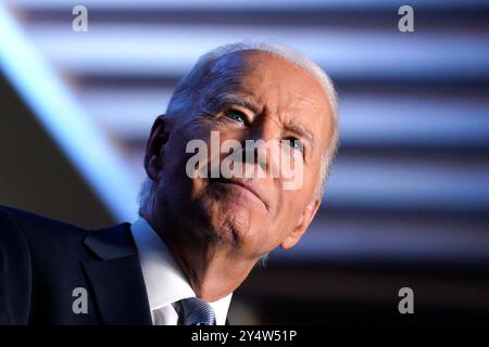 Washington, États-Unis. 19 septembre 2024. Le président AMÉRICAIN Joe Biden prononce une allocution à l'Economic Club of Washington le 19 septembre 2024. Photo de Yuri Gripas/ABACAPRESS. COM Credit : Abaca Press/Alamy Live News Banque D'Images