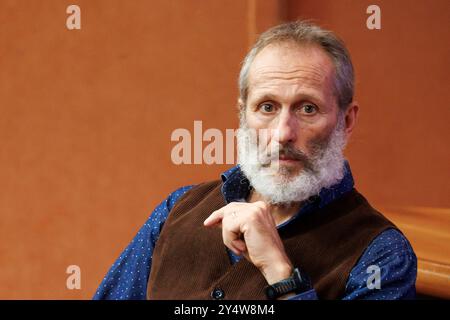 Viterbo, Italie. 19 septembre 2024. Fabio Filomeni durante l'evento Organizzato dall'associazione &#x201c;Noi con Vannacci&#x201d ; a Viterbo, Gioved&#xec;, 19 Settembre 2024 (Foto Roberto Monaldo/LaPresse) Fabio Filomeni lors de l'événement organisé par l'association "Noi con Vannacci" à Viterbo, le jeudi 19 septembre 2024 (photo par Roberto Monaldo/Live presse) Banque D'Images