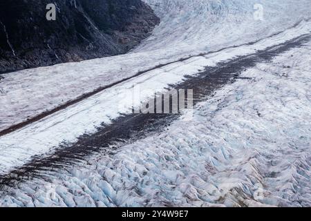 Vue aérienne du glacier Herbert à Juneau, Alaska Banque D'Images