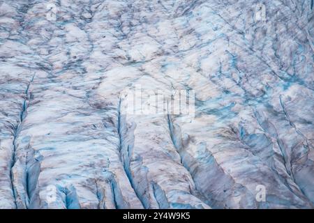 Vue aérienne du glacier Herbert à Juneau, Alaska Banque D'Images