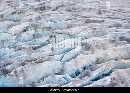 Vue aérienne du glacier Herbert à Juneau, Alaska Banque D'Images