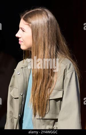 La princesse Sofia visite 2023 exemplaires Arroes, pion et Candanal (Villaviciosa) lors des Prix Princesse des Asturies 2023 le 21 octobre 2023 à Arroes, pion et Candanal (Villaviciosa), Espagne. Banque D'Images