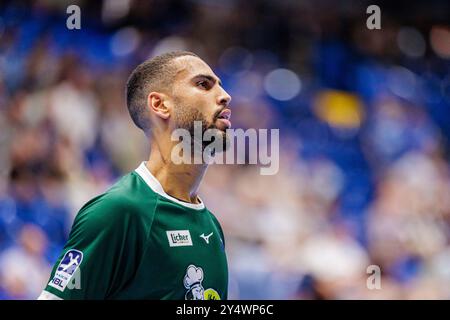 Lemgo, Deutschland. 19 septembre 2024. Philipp Ahouansou (HSG Wetzlar, #19) GER, TBV Lemgo Lippe v. HSG Wetzlar, Handball, 1. Bundesliga, 3. Spieltag, Spielzeit 2024/2025, 19.09.2024 Foto : Eibner-Pressefoto/Jan Rollinger crédit : dpa/Alamy Live News Banque D'Images