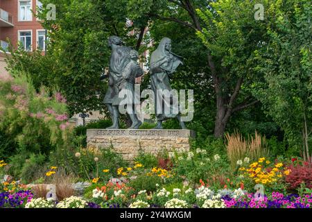 Le monument des colons de Selkirk à Winnipeg, Manitoba, Canada. Banque D'Images