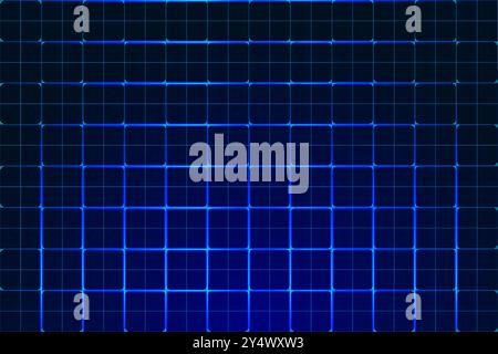 Grille technologique. Tableau de bord de l'écran de données. Fond de grille de ligne de technologie numérique HUD. Illustration de Vecteur