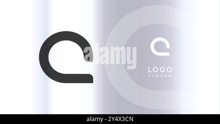 Logo futuriste audacieux monogramme, lettre Q minimaliste élégante pour une entreprise technologique innovante, science bio Lab, label sportif, futuriste et cosmique inspiré Illustration de Vecteur