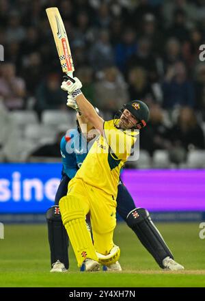 Nottingham, Royaume-Uni, 19 septembre 2024Trent Bridge Cricket Ground. Événement First Metro Bank One Day International match Angleterre vs Australie. Photo : Travis HEAD (Australia) RUN Credit : Mark Dunn/Alamy Live News Banque D'Images