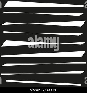 Motif à rayures diagonales. Design abstrait noir et blanc. Lignes géométriques vectorielles. Disposition dynamique. Illustration de Vecteur