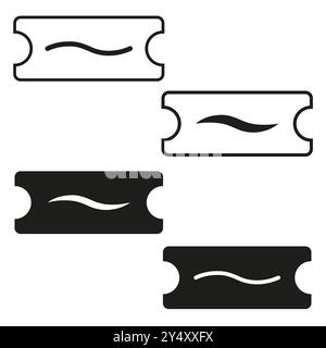 Icônes de lame de rasoir. Symbole d'outil pointu. Vecteur de lame de rasage. Silhouette d'instrument de coupe. Illustration de Vecteur
