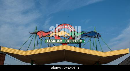 L'entrée au stade Owlerton lors du Rowe Motor Oil Premiership Play Off demi finale 2ème match entre Sheffield Tigers et belle vue Aces au stade Owlerton, Sheffield le jeudi 19 septembre 2024. (Photo : Ian Charles | mi News) crédit : MI News & Sport /Alamy Live News Banque D'Images