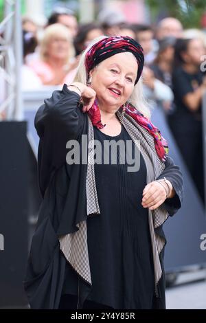 Hanna Schygulla arrive à l'hôtel Maria Cristina lors du 70ème Festival international du film de San Sebastian le 16 septembre 2022 à Donostia / San Sebastian, Espagne. Banque D'Images