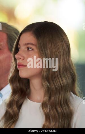 La princesse Sofia assiste à la cérémonie de remise des prix de la Princesse de Gérone au Musée de l'eau (Fondation Agbar) le 5 juillet 2022 à Cornella de Llobregat, Barcelone, Espagne. Banque D'Images