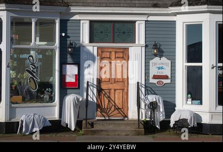 Entrée au Treadwell Inn de six chambres sur la rue Water dans le centre de Saint Andrews, Nouveau-Brunswick, Canada. Banque D'Images