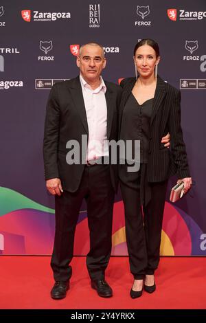 Eduard Fernandez assiste aux Feroz Awards 2022 - tapis rouge à l'Auditorium le 29 janvier 2022 à Saragosse, Espagne. Banque D'Images