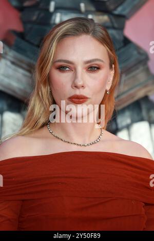 Scarlett Johansson assiste à la première européenne de Transformers One au Cineworld Leicester Square à Londres, en Angleterre. Banque D'Images