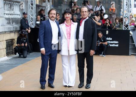 Griselda Siciliani, Daniel Gimenez Cacho et Andres Almeida ont assisté à 'Bardo' Photocall lors du 70ème Festival International du film de San Sebastian au Palais Kursaal le 24 septembre 2022 à Donostia / San Sebastian, Espagne. Banque D'Images