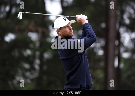 Le Suédois Jens Dantorp a fait le 8e jour du championnat BMW PGA 2024 au Wentworth Golf Club à Virginia Water, Surrey. Date de la photo : vendredi 20 septembre 2024. Banque D'Images