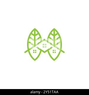 Vecteur de logo Green House. Logo Home Organic Illustration de Vecteur