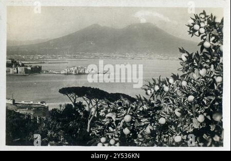 1944 , mars, NAPLES , ITALIE : éruption du MONT VÉSUVE , du 18 au 24 mars. Banque D'Images