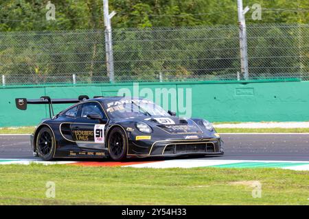 91 Herberth Motorsport - Porsche 911 GT3 R (992) lors des essais libres de la Fanatec GT Endurance Cup, course d'Endurance à Monza, Italie, le 20 septembre 2024 Banque D'Images