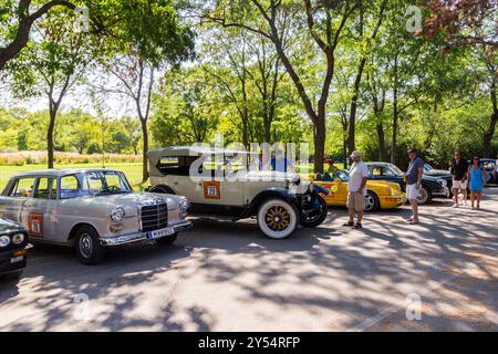 Vienna Classic Days 2024, défilé de voitures oldtimer, Donaupark, Vienne, Autriche Banque D'Images