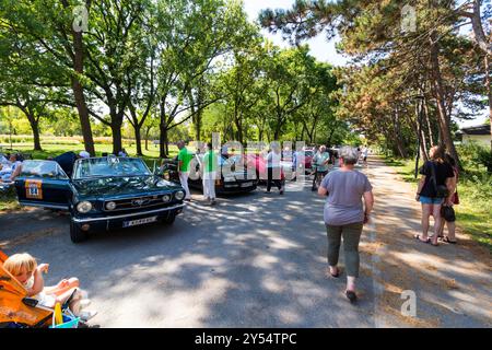 Vienna Classic Days 2024, défilé de voitures oldtimer, Donaupark, Vienne, Autriche Banque D'Images