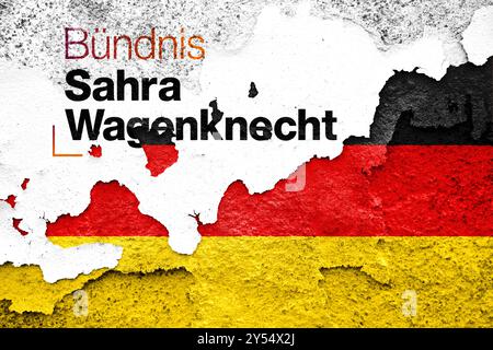 Allemagne - 20 septembre 2024 : Alliance Sahra Wagenknecht - image symbolique du nouveau mouvement politique et de son influence sur le paysage politique en Allemagne. PHOTOMONTAGE *** Bündnis Sahra Wagenknecht Symbolbild zur neuen politischen Bewegung und deren Einfluss auf die politische Landschaft in Deutschland. FOTOMONTAGE Banque D'Images