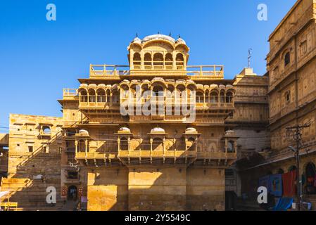 Château de Jaisalmer fort situé dans la ville de Jaisalmer, dans l'état indien du Rajasthan, Inde Banque D'Images