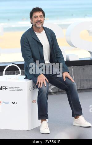 Javier Bardem beim Photocall zur Verleihung des Donostia Awards auf dem 72. Internationalen Filmfestival San Sebastian / Festival Internacional de Cine de San Sebastian auf der Kursaal Terasse. Saint-Sébastien, 20.09.2024 *** Javier Bardem à la photocall pour la cérémonie de remise des prix Donostia au 72e Festival International du film de San Sebastian Internacional de Cine de San Sebastian sur la terrasse Kursaal San Sebastian, 20 09 2024 Foto:XC.xNieImagx/xFuturexex bardem 4901 Banque D'Images